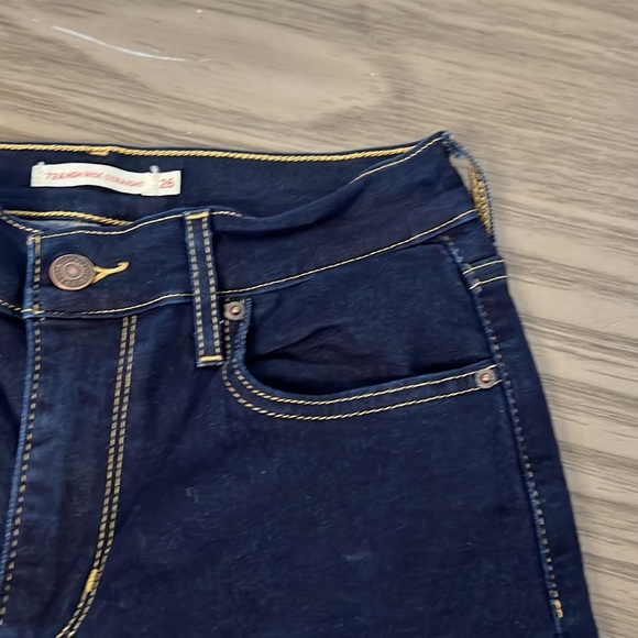 LEVIS HIGH RISE STRAIGHT WOMENS DARK WASH JEANS 26 - Picture 12 of 12